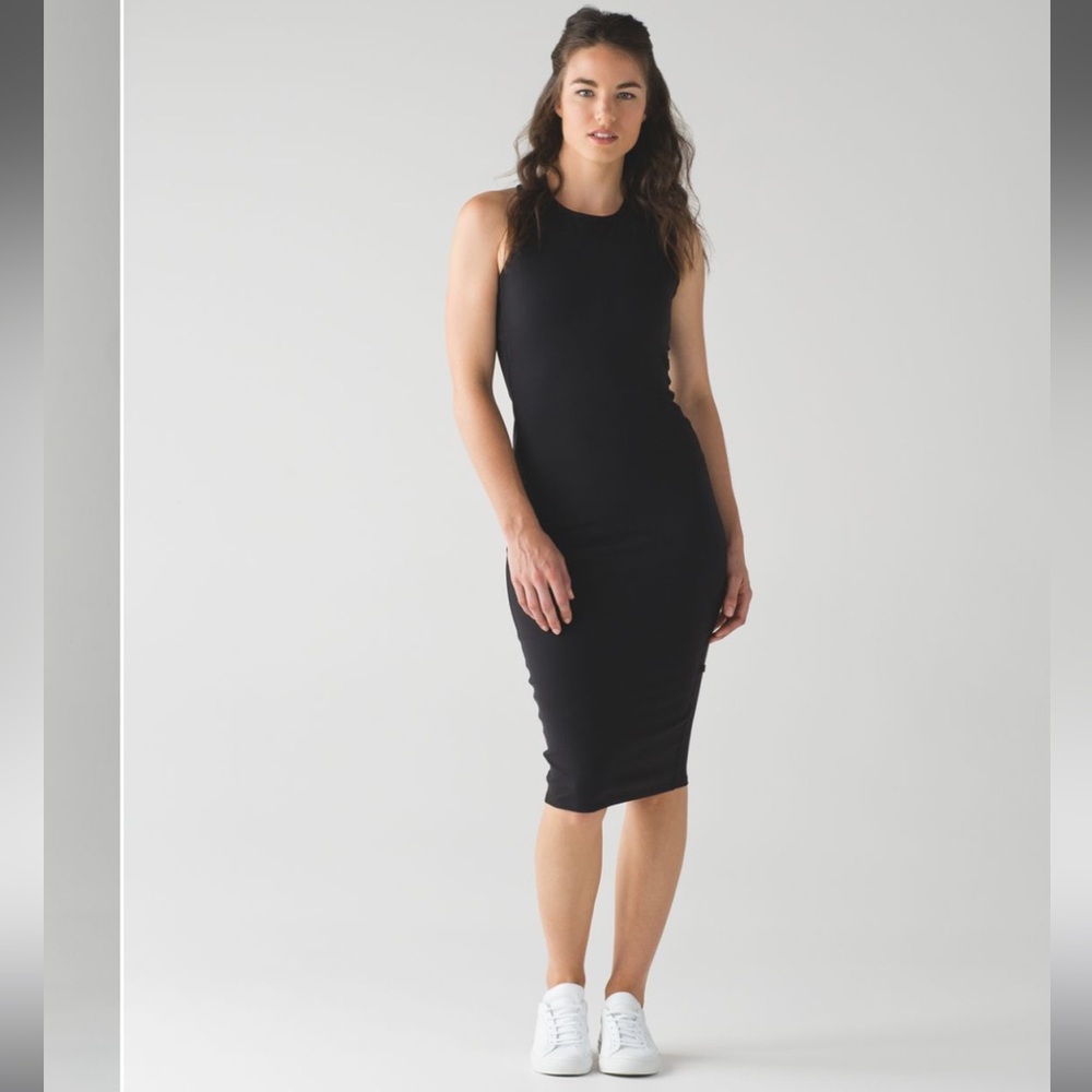 Lululemon Picnic Play Dress Black Sleeveless Midi NWT Size 4 (RARE FIND)